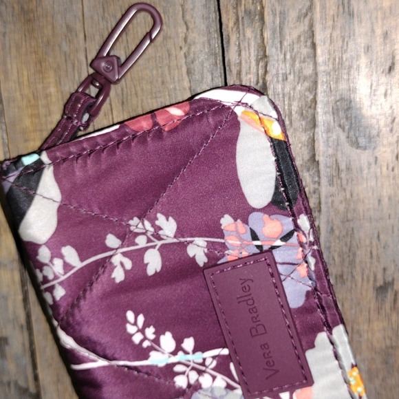 Rare Vera Bradley Pressed Flowers Ultra Light RFID Small Bilfold Wallet RARE EUC - Picture 4 of 11